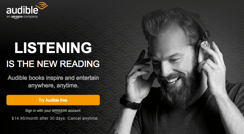audiobooks from Audible banner